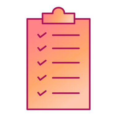 Kontrol listesi simgesi vektör illüstrasyonu