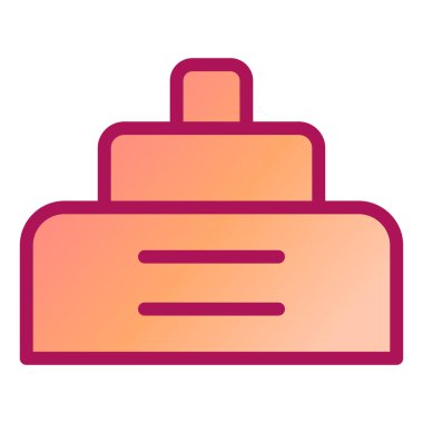 Otelde. Web simgesi basit illüstrasyon