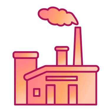 Fabrika modern ikon vektör illüstrasyonu 