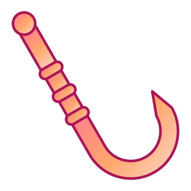 Balık kancası ikonu. beyaz arkaplanda izole edilmiş web tasarımı için balıkçı el vektör simgeleri çizgi filmi