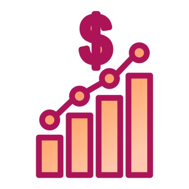 finansal büyüme grafik vektörü çizimi