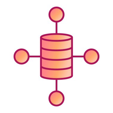 veritabanı vektörü ince çizgi simgesi