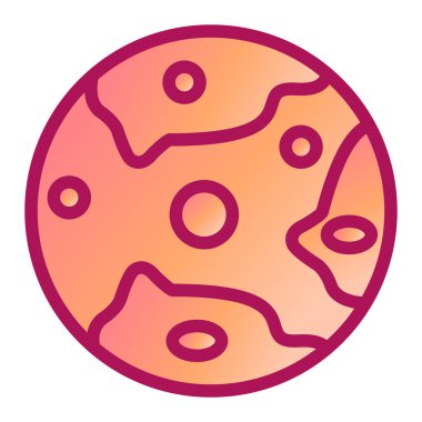 Gezegen. Web simgesi basit illüstrasyon