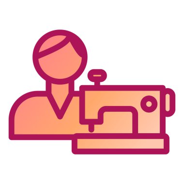 Modern simge vektör illüstrasyonu dikiliyor 