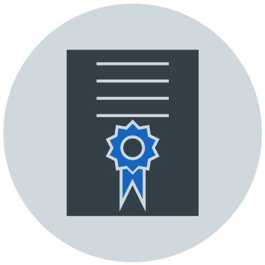 Sertifika. Web simgesi basit tasarım