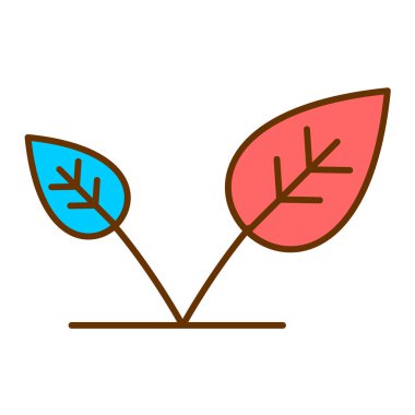 Yaprak ikonu vektör illüstrasyonu