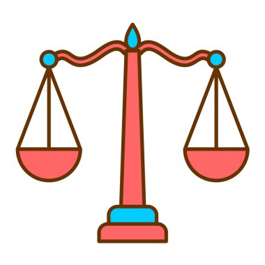 Hukuk ve adalet vektörü illüstrasyonu