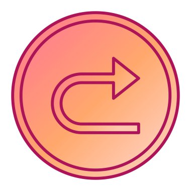 Sağ ok simgesi vektör illüstrasyon tasarımı