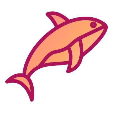 balık simgesi vektör illüstrasyonu