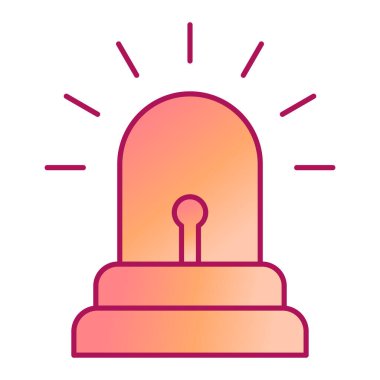 Tek siren simge vektör çizim