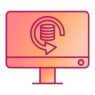 Lcd vektörü, çevrimiçi teknoloji, internet, web simgesi