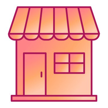 Mağaza. Web simgesi vektör illüstrasyonu