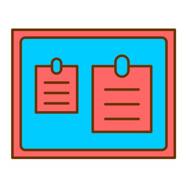 Bir pano simgesinin vektör illüstrasyonu