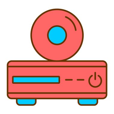 video kamera ikonu vektör illüstrasyonu