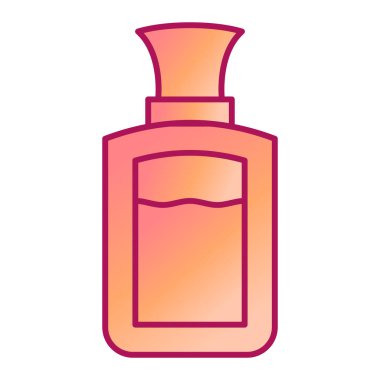 Parfüm şişesi ikonu. Web için kozmetik losyon vektör simgelerinin özet çizimi