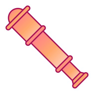 Teleskop. Web simgesi basit illüstrasyon