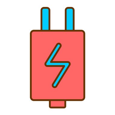 güç dolgu vektörü düz simgesi