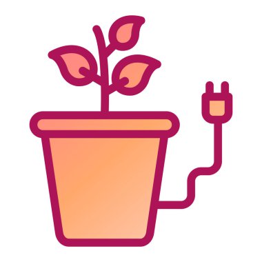 eko enerji tasarruf vektör simgesi düzenlenebilir