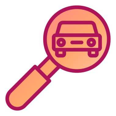 otomobil modern simge vektör illüstrasyonu