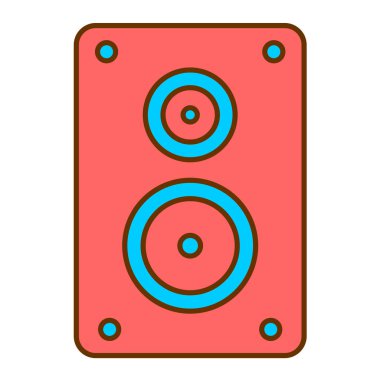 Müzik hoparlörü vektör illüstrasyonu