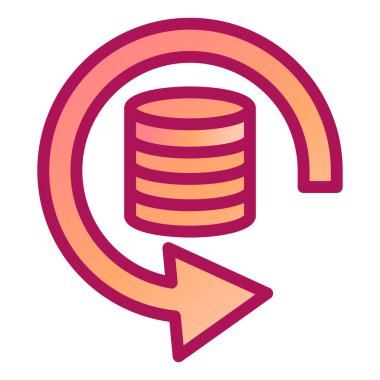 veritabanı. Web simgesi basit illüstrasyon