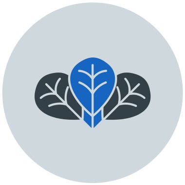 Yaprak. Web simgesi basit illüstrasyon