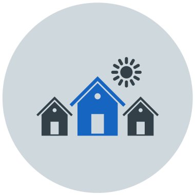 Ev. Web simgesi basit illüstrasyon