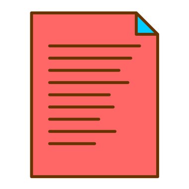 Belge. Web simgesi basit illüstrasyon