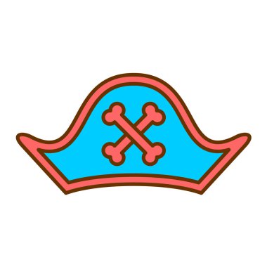 Korsan şapkasının vektör çizimi 