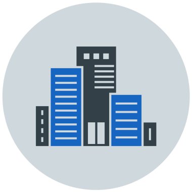 Bina. Web simgesi basit illüstrasyon