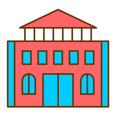 Bina. Web simgesi vektör illüstrasyonu