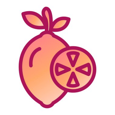 taze meyve ikonu vektör illüstrasyonu