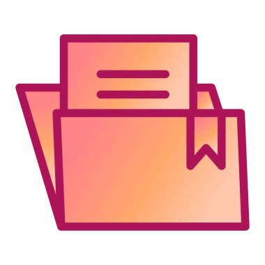 belge simgesi vektör illüstrasyonu