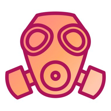 gaz maskesi modern simge vektör illüstrasyonu 