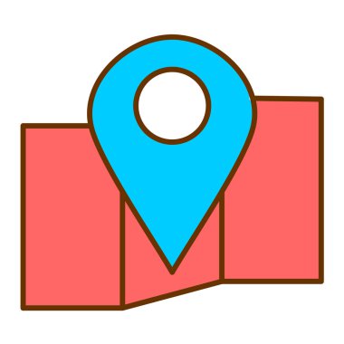 harita pin ikonu vektör illüstrasyonu