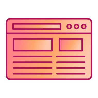 Web ve mobil uygulama tasarımınız için beyaz arkaplanda izole edilmiş tarayıcı simgesi vektörü, dizüstü bilgisayar logosu kavramı