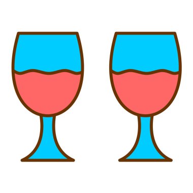 şarap cam ikonu vektör illüstrasyon tasarımı