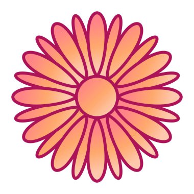 Çiçek ikonu. Çiçek vektörünün basit bir gösterimi. izole kontur sembolü