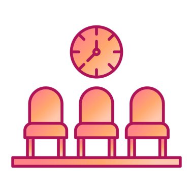 Bekleme Odası modern simge vektör illüstrasyonu