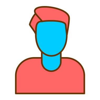 Adamım. Web simgesi basit illüstrasyon