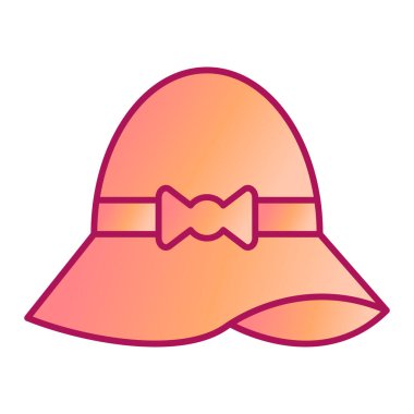 Şapka ikonu. Düz çizim. izole vektör sembolü