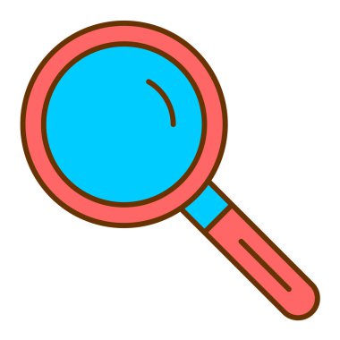 Büyüteç simgesi. vektör illüstrasyonu