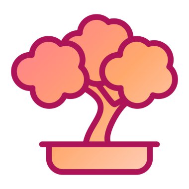 ağaç simgesi vektör illüstrasyonu