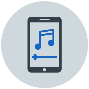 mobil ve müzik çalar simgesi