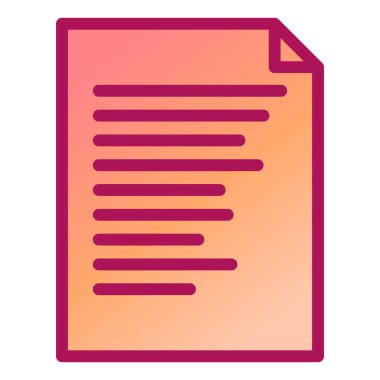 Belge. Web simgesi basit illüstrasyon