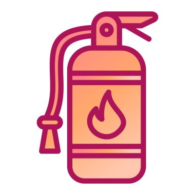 yangın söndürücü modern ikon vektör çizimi 