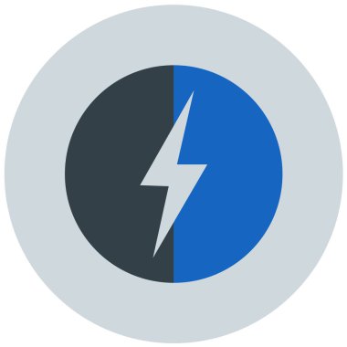 Yıldırım. Web simgesi basit illüstrasyon