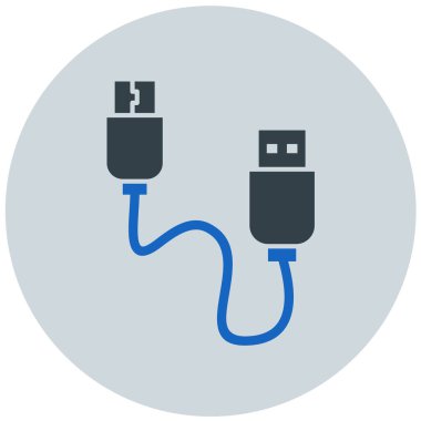 USB kablo vektör simgesi