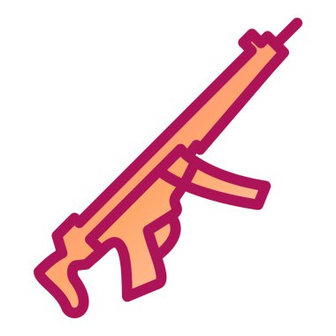 silah modern simge vektör illüstrasyonu 