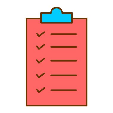 Kontrol listesi. Web simgesi basit illüstrasyon